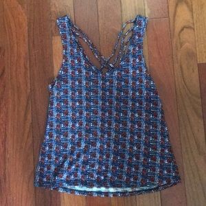 Strappy back tank top